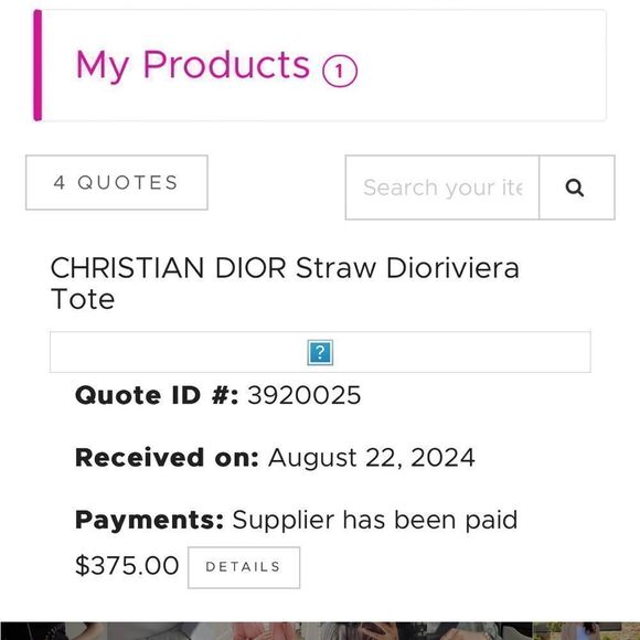 Christian Dior Straw Dioriviera Tote Red - Picture 7 of 7